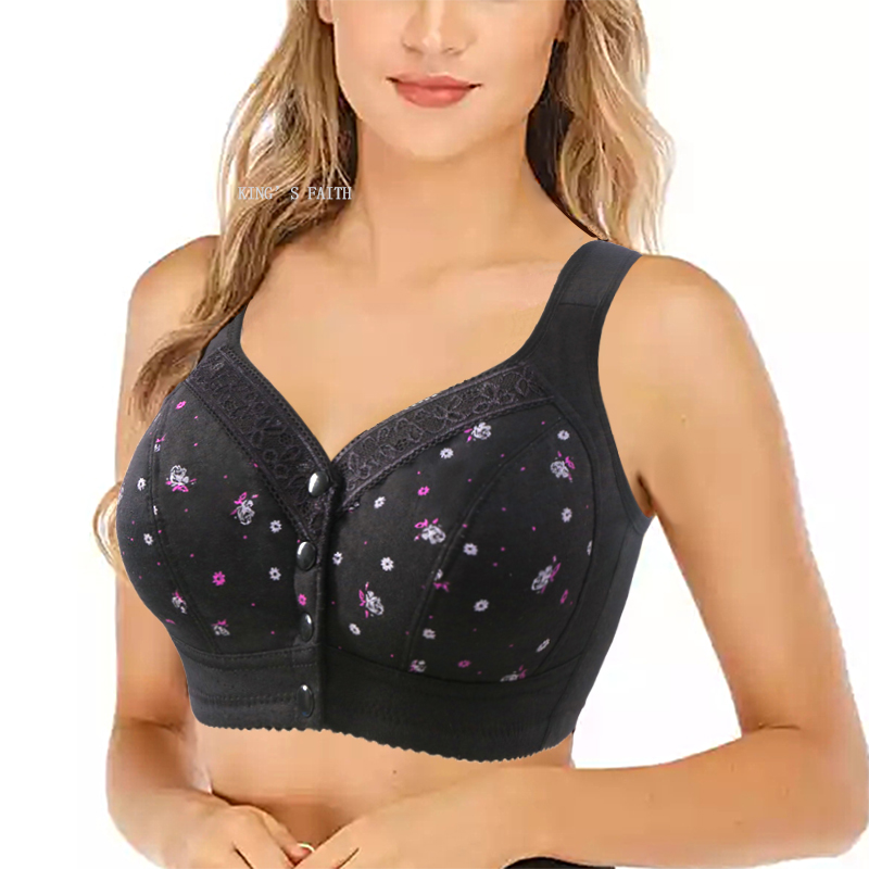 Full Coverage Bra - Floral Front Closure Bras for Women