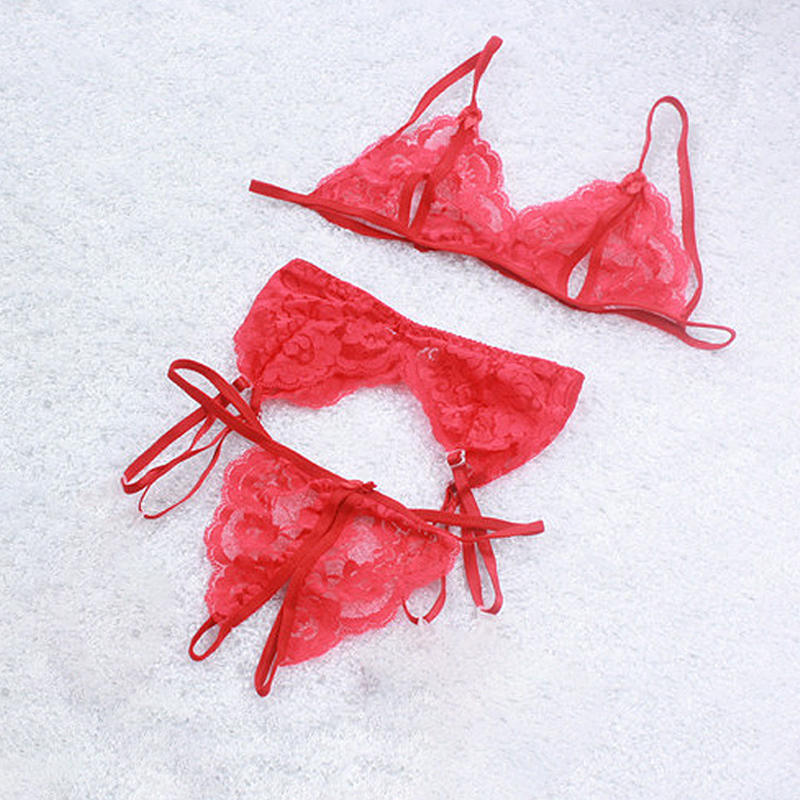 1 Set Women's Lace Lingerie, S - Sheer Mesh Bra recension och pris