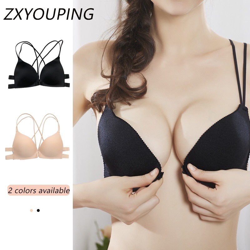 1 Piece Fashion Triangle Cup B - Plunge Bra Push Up recension och pris