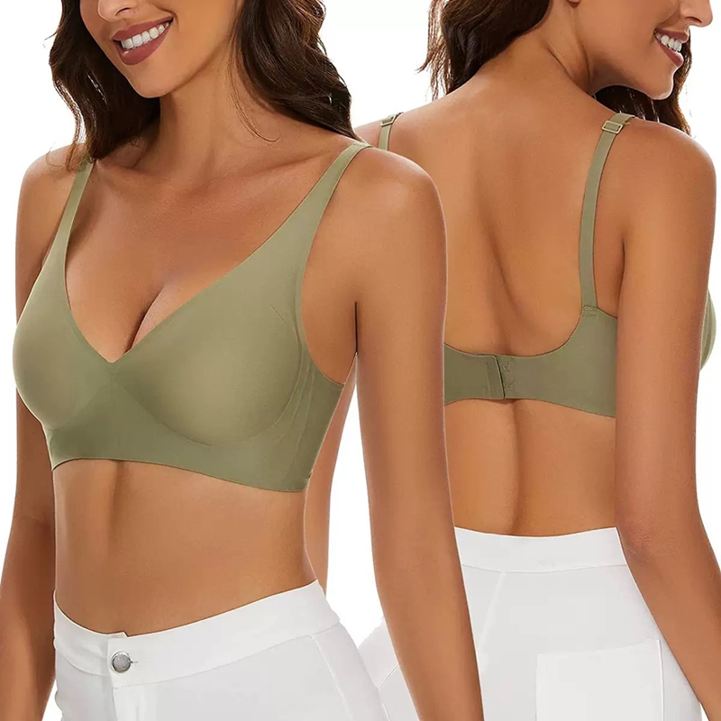 Sexy Seamless Jelly Bra S-4XL  - Plunge Bra Push Up recension och pris