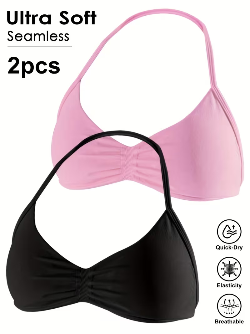 2pcs Seamless Sexy Open Back G - Plunge Bra Push Up recension och pris